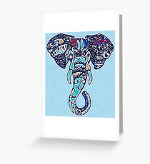 Digital Elephant Illustration Greeting Card