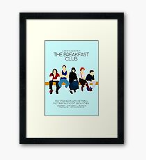 Der Frühstücksclub // John Hughes Einzigartiges minimalistisches Design Gerahmtes Wandbild