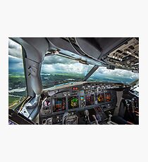 Stormy approach towards Amsterdam Photographic Print