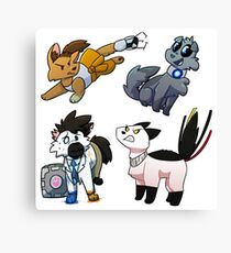 Purrtal - Sticker Sheet 1 Canvas Print