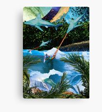 Laser Sharks Canvas Print