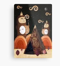 Drums Beating Through The Night Metal Print