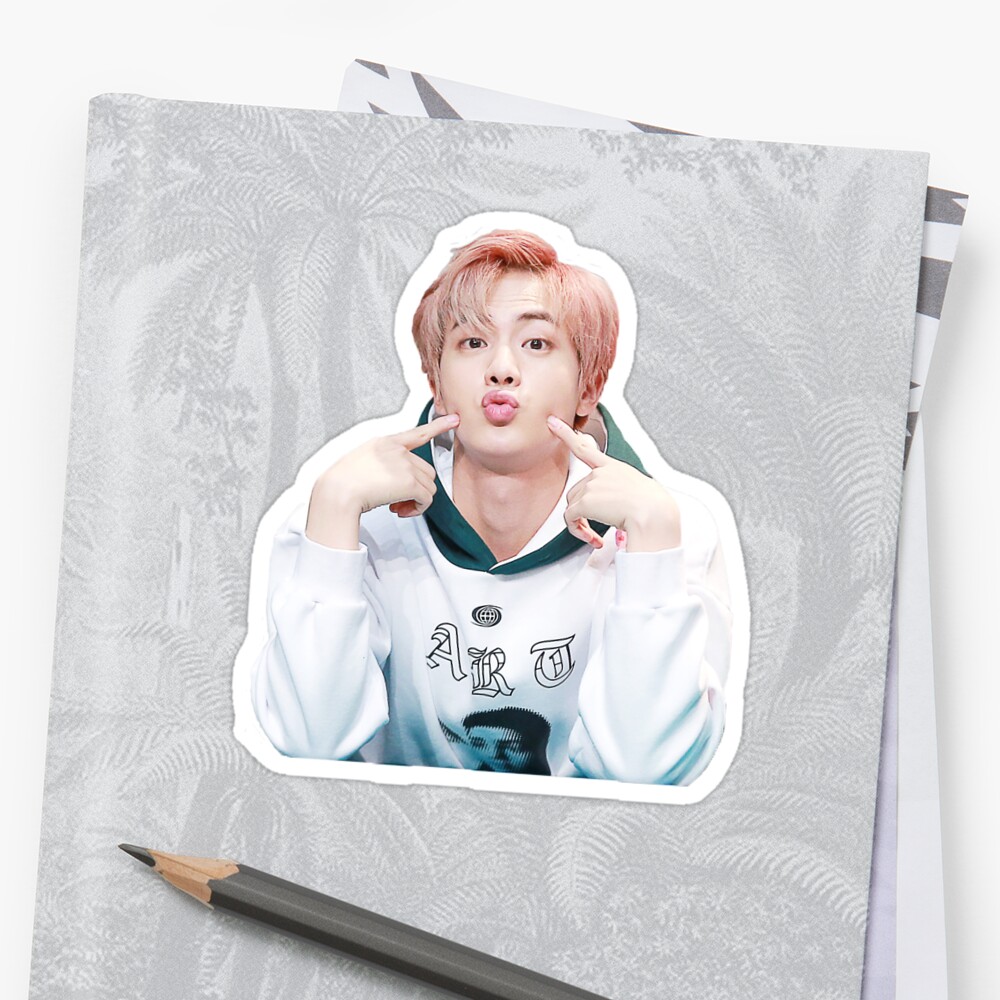 bts jin stickers by 17carrot redbubble