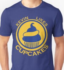 Kevin Likes Cupcakes (Yellow/Blue) Unisex T-Shirt