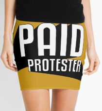 Paid Protester Print Mini Skirt