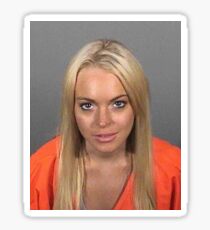 Lindsay Lohan Mugshot Sticker