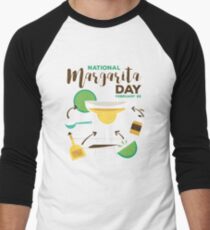 NATIONAL MARGARITA DAY Men's Baseball ¾ T-Shirt