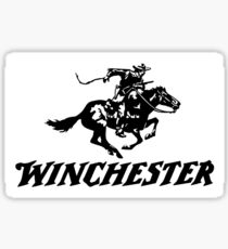 Pegatina Winchester blanco y negro