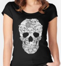 Pug Skull Women's Fitted Scoop T-Shirt