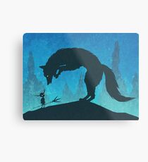 Boy and Fox Metal Print