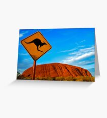 Uluru and a Kangaroo Greeting Card