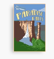 Paradise Falls Travel Poster Canvas Print