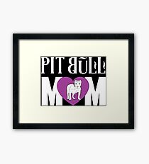 Pit Bull Mom Love - Cute Pit Bull Shirt And Gifts For Girls and Women Framed Print