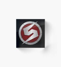 Metroid/Screw Attack Logos Acrylic Block