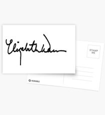Elizabeth Warren Unterschrift Postkarten