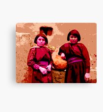 Two Hopi Girls Canvas Print