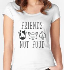 Friends Not Food Women's Fitted Scoop T-Shirt