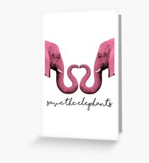 save the elephants Greeting Card