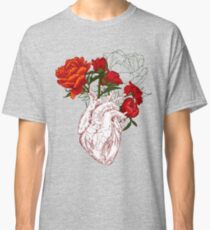 drawing Human heart with flowers Classic T-Shirt