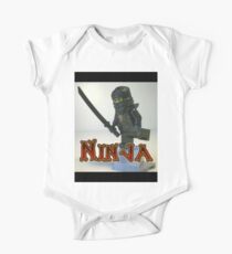 Black Ninja Custom Minifigure One Piece - Short Sleeve