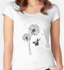 Magical Nanny Dandylion Flight Women's Fitted Scoop T-Shirt