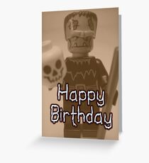 Happy Birthday Frankensteins Monster Custom Minifig Greeting Card