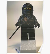 Black Ninja Custom Minifigure Poster