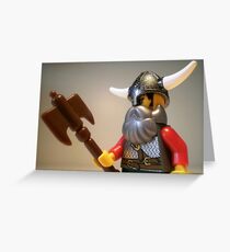 Viking Warrior with Custom Battle Axe Greeting Card