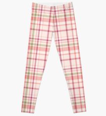Rosa kariertes Tartan-Karo-Muster Leggings