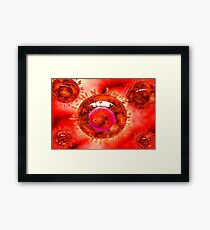 Group of H5N1 virus with glassy view. Framed Print