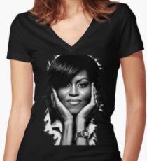 Michelle Obama Women's Fitted V-Neck T-Shirt