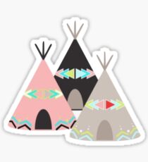 Girly Teepees Sticker