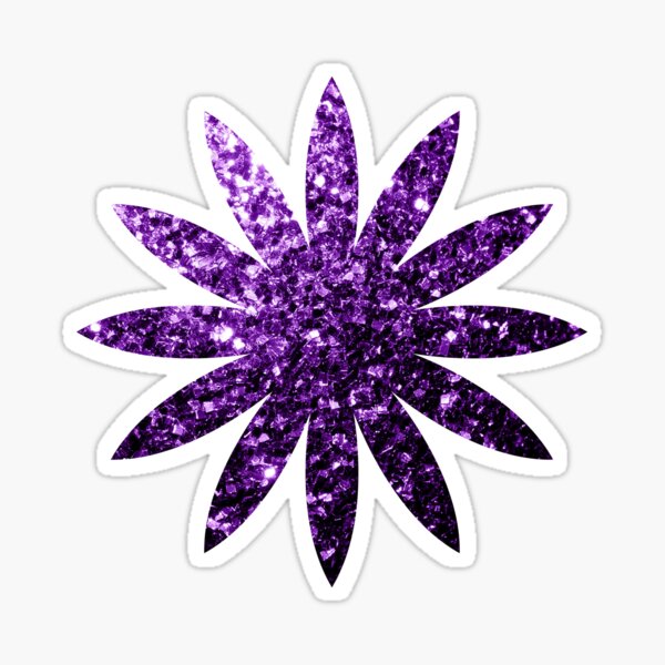 Beautiful Dark Purple glitter sparkles Sticker