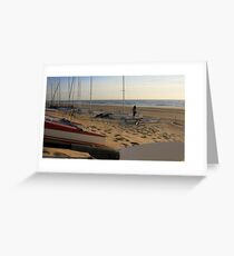Zeilboten op het strand Greeting Card