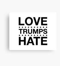 Love Trumps Hate - LoveTrumpsHate - Black Canvas Print