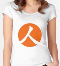 Persimmon Orange Person Women's Fitted Scoop T-Shirt