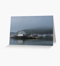 A Foggy Morning in Stonington Harbor Greeting Card