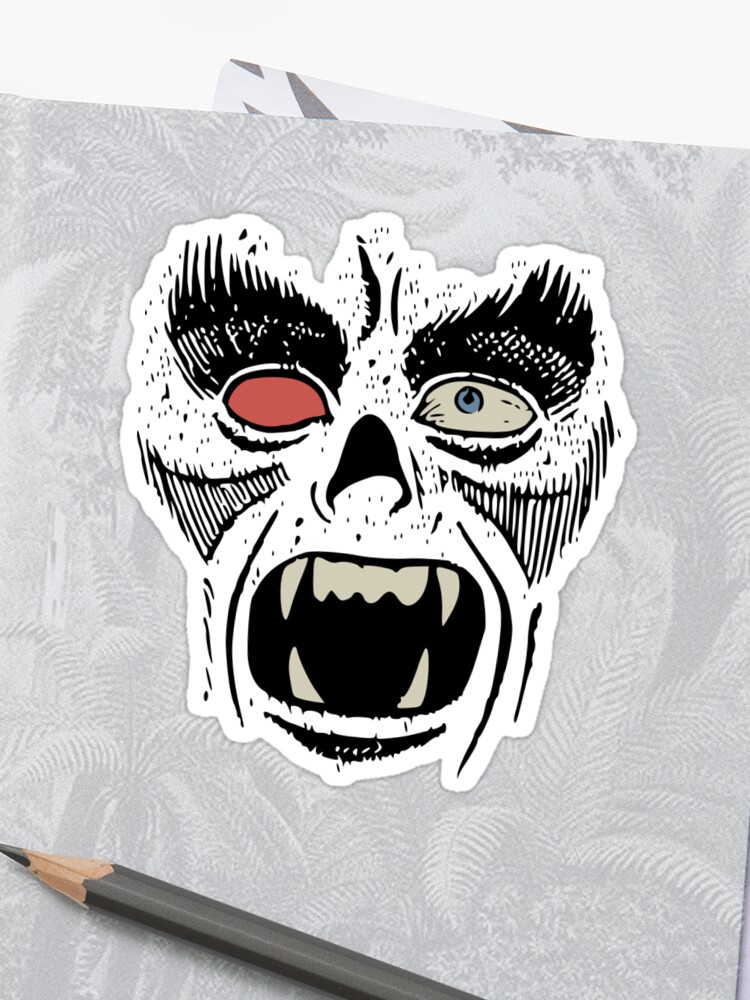 Zombie Monster Face Sticker - horrormonsterface roblox