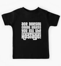 Hostage Ace #2 - White Gritty Kids Tee