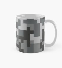 Urban Grey Pixel Camo Muster Tasse