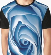 Blue Rose Macro Graphic T-Shirt