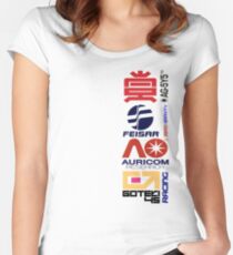 Wipeout Logos Women's Fitted Scoop T-Shirt