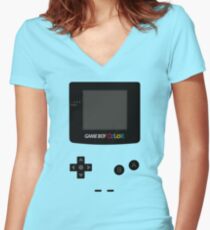 Game Boy Colour Tee Women's Fitted V-Neck T-Shirt