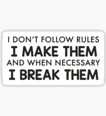 Rules Sticker