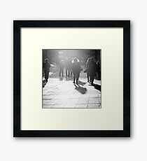 Pedestrians in Helsinki Framed Print