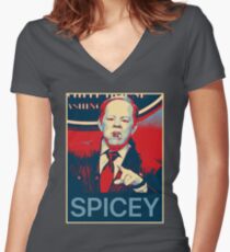 SNL Sean Spicer (Melissa McCarthy) Inspired Spicey "Hope" Women's Fitted V-Neck T-Shirt