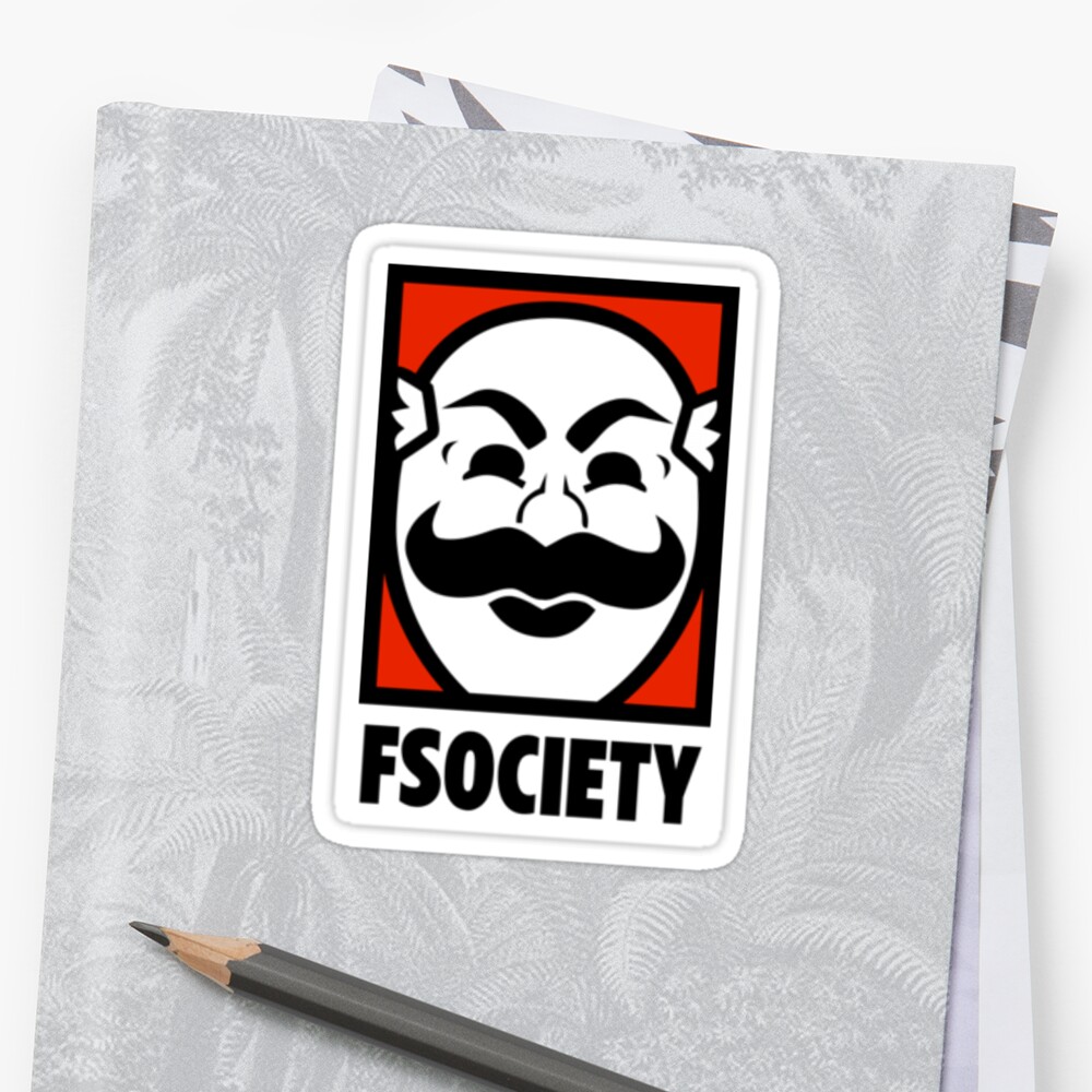  FSociety  Mr Robot Stickers  by Andy Wallow Redbubble