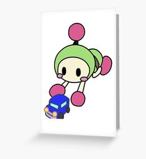 Green Bomberman - Super Bomberman R Greeting Card