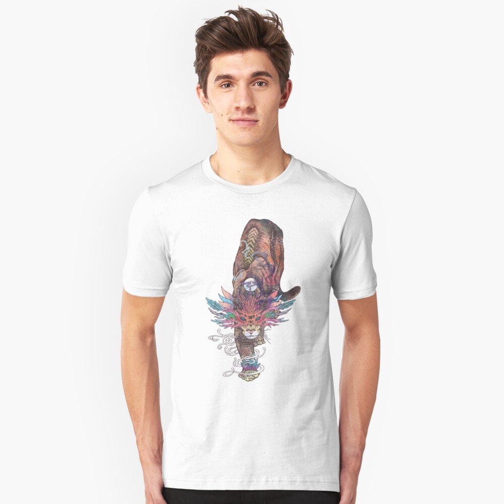 Journeying Spirit (Mountain Lion) Slim Fit T-Shirt