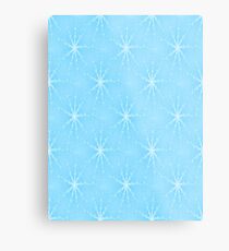 Blue Winter Snowflakes Metal Print